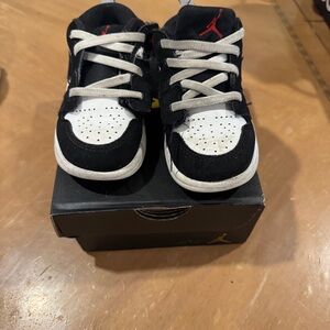 Jordan Kids Black and White Sneakers